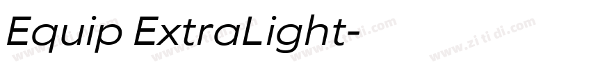 Equip ExtraLight字体转换